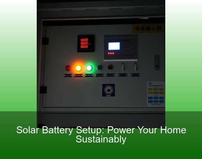 Solar Battery Setup: Power Your Home Sustainably